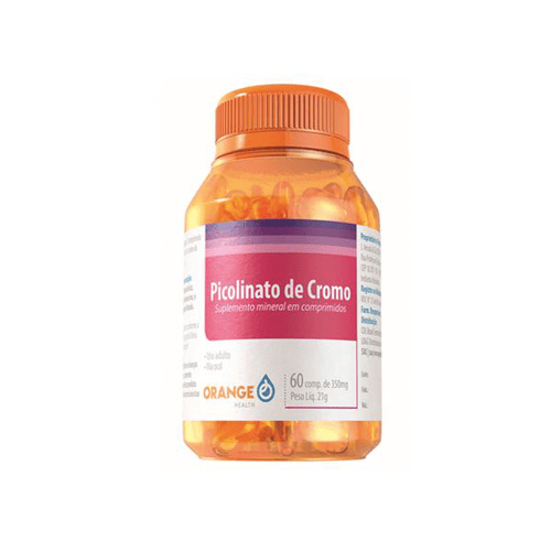 Imagem do produto Picolinato De Cromo Orange Health 350Mg Com 60 Cápsulas