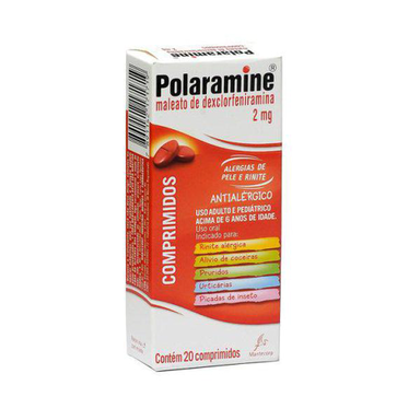 Imagem do produto Polaramine - 2 Mg Com 20 Comprimidos