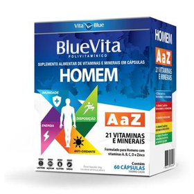 Imagem do produto Polivitaminico Homem A A Z 60 Capsulas Blue Vita