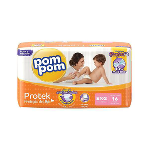 Imagem do produto Pom Pom - Baby Fralda Pacote Economico Tamanho Super Extra Grande 18 Unidades