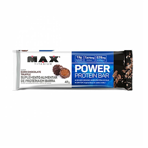 Imagem do produto Power Protein Bar Dark Max Titanium Chocolate Truffle 41 G