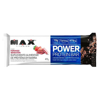 Imagem do produto Power Protein Bar Dark Max Titanium Morango 41 G