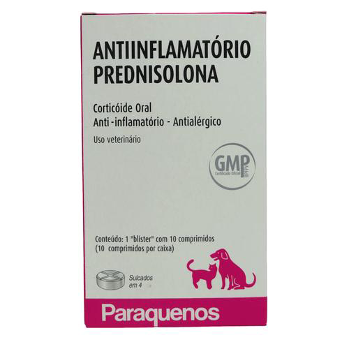 Imagem do produto Prednisolona Paraquenos Anti Inflamatório P/ Cães E Gatos 20Mg C/ 10 Comprimidos