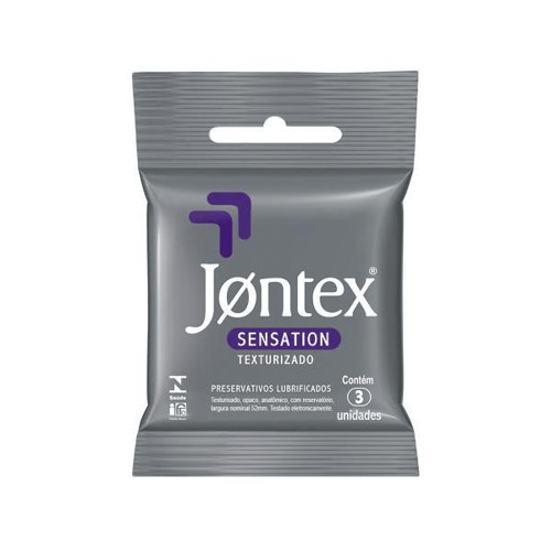 Preservativo - Jontex Lubrificado Sensation Com 3 Unidades