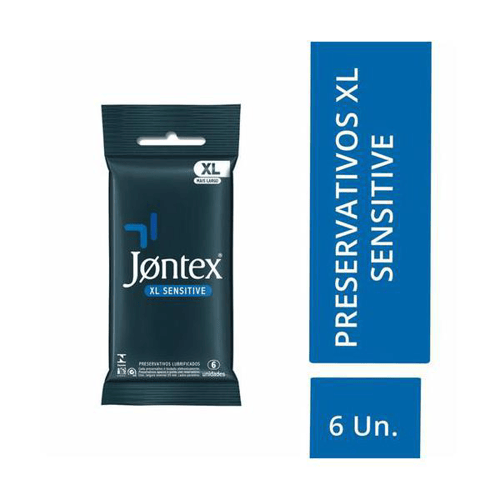Imagem do produto Preservativo - Jontex Lubrificado Xl Sensitive Com 6 Unidades