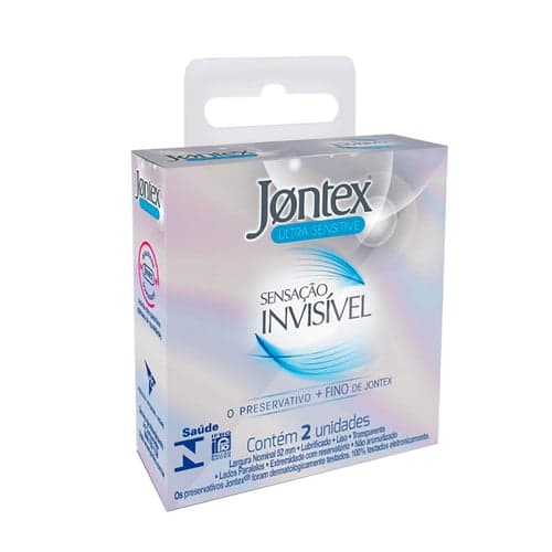 Preservativo Jontex Sensação Invisível C/2 Camisinhas