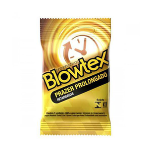 Imagem do produto Preservativo - Lubrificado Blowtex Prazer Prolongado C 3 Unidades