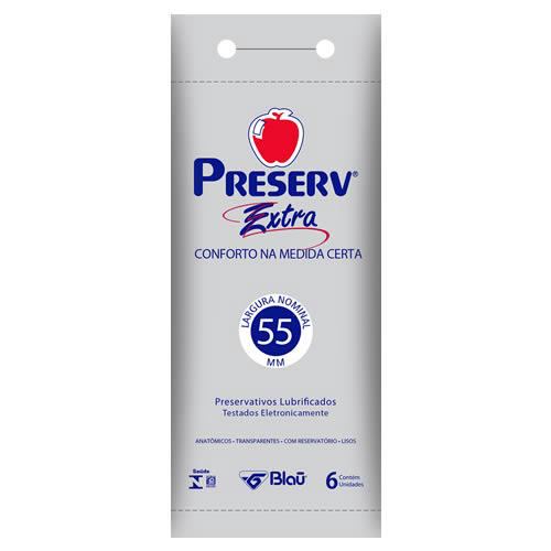 Imagem do produto Preservativo - Lubrificado Preserv Extra C 6 Unidades
