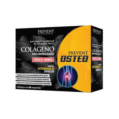 Imagem do produto Prevent Osteo Colágeno Não Hidrolisado Tipo2+Vitamina D C/60