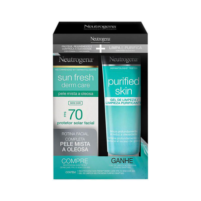 Imagem do produto Kit Neutrogena Protetor Solar Facial Fps 70 + Gel De Limpeza Facial Purified Skin 60G