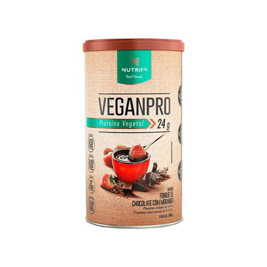 Imagem do produto Proteína Vegetal Veganpro Sabor Fondue De Chocolate Com Morango Nutrify 550G