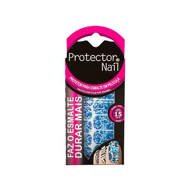 Imagem do produto Protetor Para Esmaltes Protector Nail Primavera Azul Escuro Azul Claro Com 12 Películas