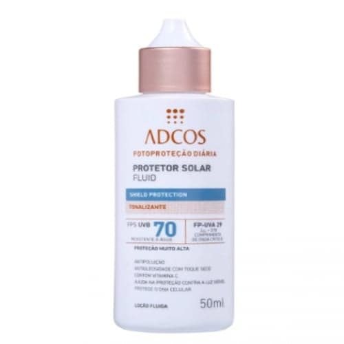 Imagem do produto Protetor Solar Adcos Fluid Tonalizante Beige Fps70 50Ml