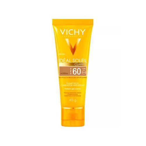Protetor Solar Facial Vichy Idéal Soleil Clarify Cor Morena FPS60 40G