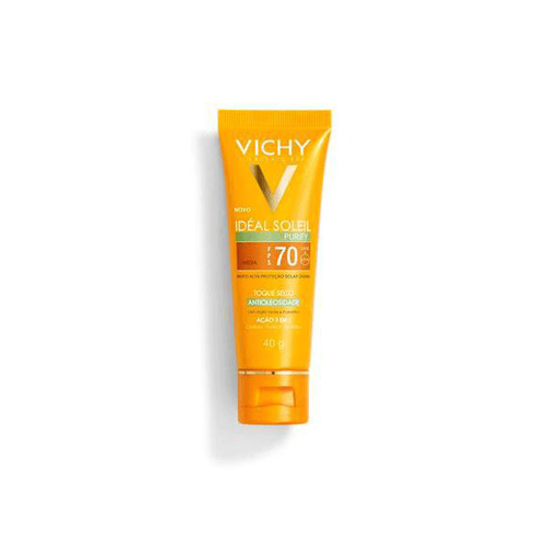 Imagem do produto Protetor Solar Facial Antioleosidade Vichy Idéal Soleil Purify Cor Média Fps70 40G