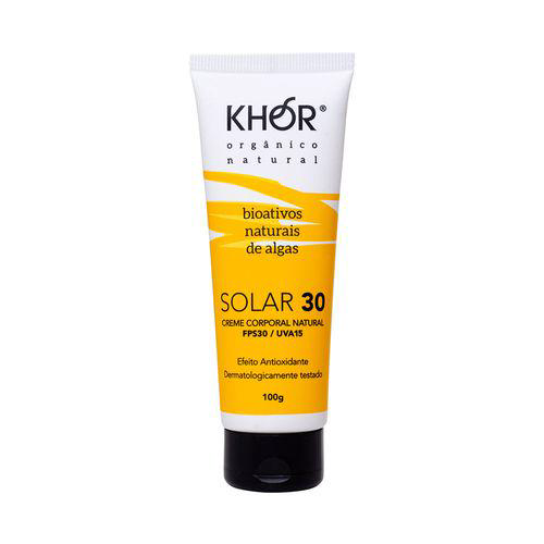 Imagem do produto Protetor Solar Natural Facial E Corporal Fps 30 Uva 15 100G Khor Cosmetics