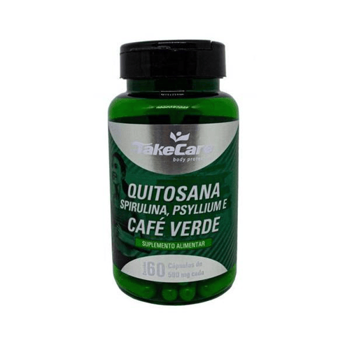 Imagem do produto Quitosana + Spirulina Psylium Café Verde 500Mg 60 Cápsulas Take Care