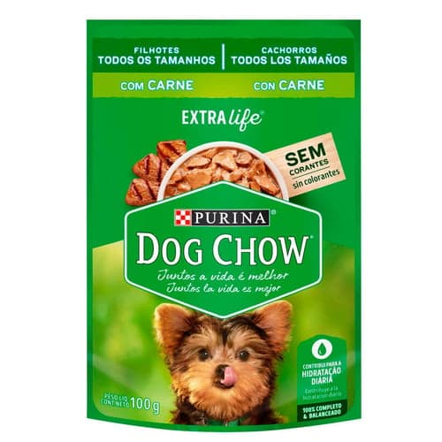 Imagem do produto Ração Para Cães Dog Chow Filhotes De Todos Os Tamanhos Carne 100G
