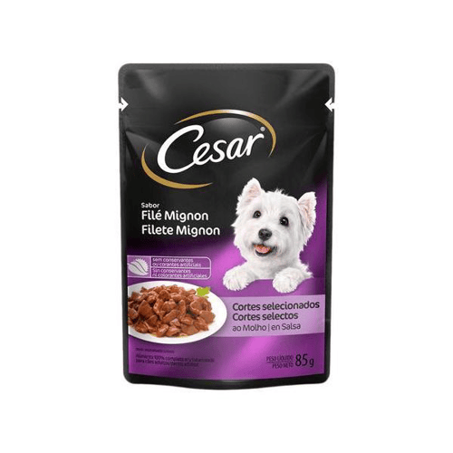 Imagem do produto Ração Para Cão Cesar Adulto Sabor Filé Mignon 85G