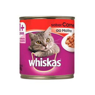 Imagem do produto Ração Para Gato Whiskas Adulto Carne Com Molho Lata Ração Para Gato Whiskas Carne Com Molho Lata 290G