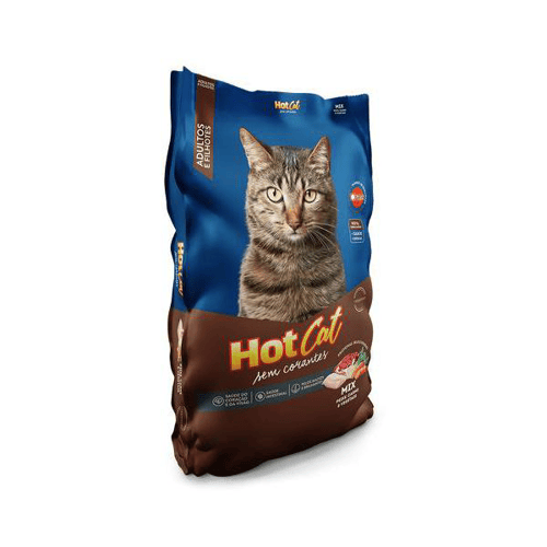 Imagem do produto Ração Para Gatos Hotcat Mix Sem Corantes Adulto E Filhotes Sabor Peixe, Carne E Vegetais 1Kg