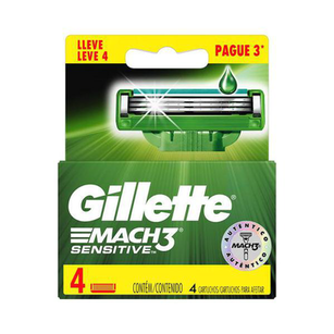 Imagem do produto Refil Gillette Mach3 Sensitive Leve 4 Pague 3