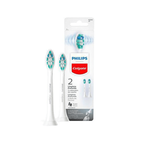Refil Para Escova De Dente Elétrica Philips Colgate Sonicpro Limpeza Profunda Com 2 Unidades