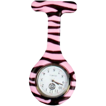 Imagem do produto Relógio De Silicone Para Profissionais De Saúde Ortho Pauher Zebrinha Rosa