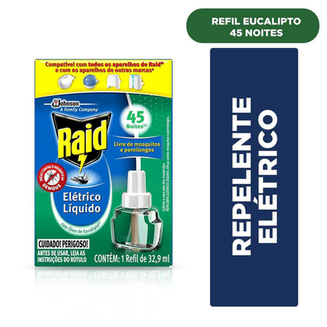 Imagem do produto Repelente Raid Elétrico Com Óleo De Citronela 45 Noites Refil 32,9 Ml