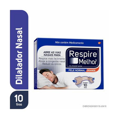 Imagem do produto Respire - Melhor Pele Normal Grande C 10 Tiras Dilatadoras Nasais