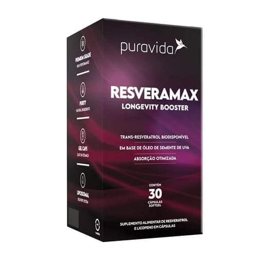 Imagem do produto Resveramax Longevity Booster Com 30 Cápsulas