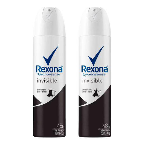 Imagem do produto Rexona Kit 2 Desodorantes Aerosol Invisible Women 90G Leve Mais Pague Menos