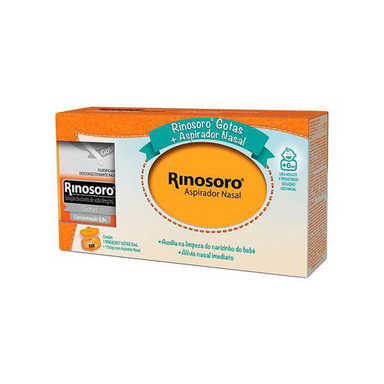 Rinosoro 0,9% Gotas 30Ml + Estojo Com Aspirador Nasal