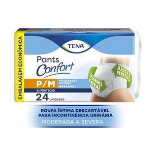 Imagem do produto Roupa Intima Unissex Tena Pants Confort P/M Com 24 Unidades