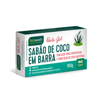 Imagem do produto Sabão De Coco Natural Em Barra Bela Gil 100G Biowash