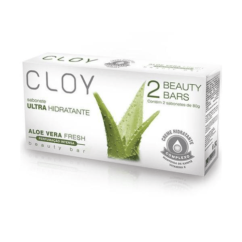 Imagem do produto Sabonete Cloy Beauty Bar Aole Vera Fresh Com 2 Unidades De 80G Cada