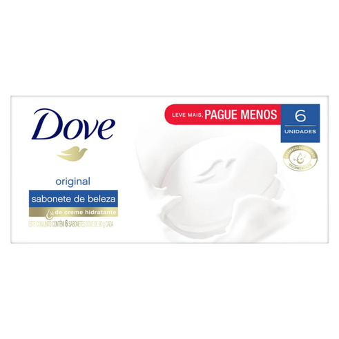 Imagem do produto Sabonete Dove Original Embalagem Com 6 Unidades De 90G Cada Leve 6 Pague 5