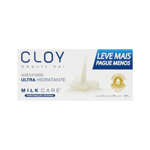 Imagem do produto Sabonete Em Barra Cloy Hidratante Milk Care 80G 6 Unidades