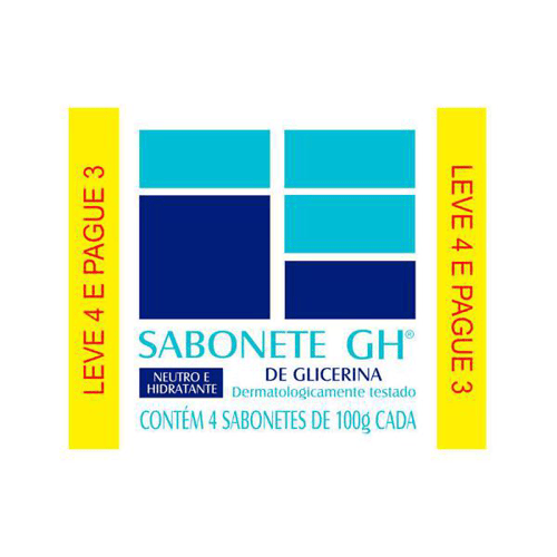 Imagem do produto Sabonete Gh Glicerina Neutro E Hidratante Leve 4 Pague 3 100G Cada