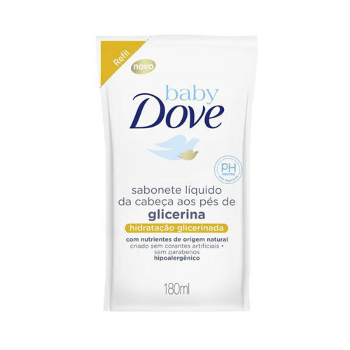 Imagem do produto Sabonete Líquido Dove Baby Da Cabeça Aos Pés Hidratação Glicerinada Refil Baby Dove 180Ml