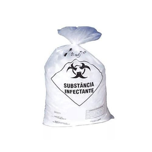 Imagem do produto Saco Hospitalar Branco Para Lixo Infectante 15 Litros 100 Unidades