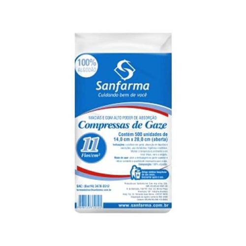 Sanfarma Comp Gaze 11 Fios C/500 Cod: 44 Un
