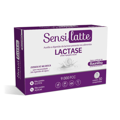 Imagem do produto Sensilatte 9.000 Fcc Sabor Baunilha Com 30 Comprimidos