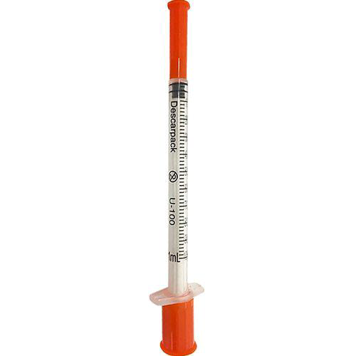 Imagem do produto Seringa Para Insulina Descarpack 1 Ml Com Agulha Fixa 8 X 0,30 Mm 30G