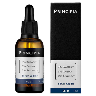 Imagem do produto Sérum Capilar 3% Baicapil + 3% Cafeína Principia Skincare Sc01 Tratamento De Queda E Crescimento Com 50Ml
