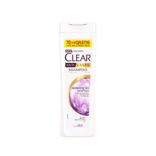 Shampoo Clear Hidratação Intensa Leve 400Ml Pague 330Ml