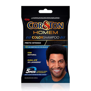 Imagem do produto Shampoo Color Tonalizante Niely Men 1.0 Preto Intenso Com 1 Unidade Cor&Ton 1 Unidade