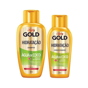 Imagem do produto Shampoo + Condicionador Niely Gold Hidratação Milagrosa Água De Coco 300Ml + 200Ml Preço Especial