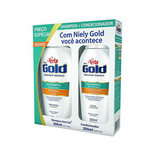 Imagem do produto Shampoo - E Condicionador Gold Pós Química Com 300 Ml