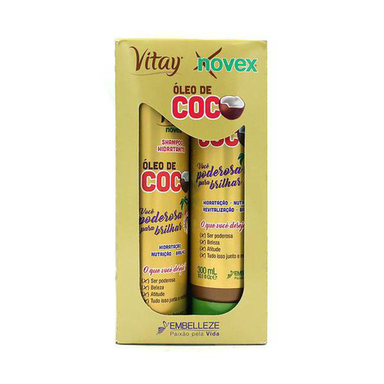 Shampoo E Tratamento Condicionante Novex Vitay Óleo De Coco 300Ml Cada
